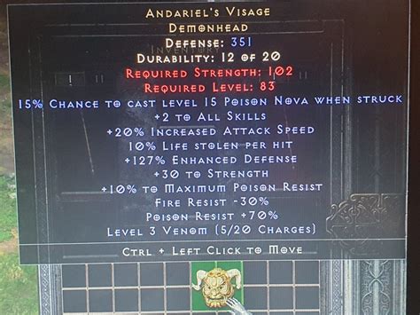 Andariels Visage Demonhead Diablo 2 Resurrected D2r Pcps4ps5switch