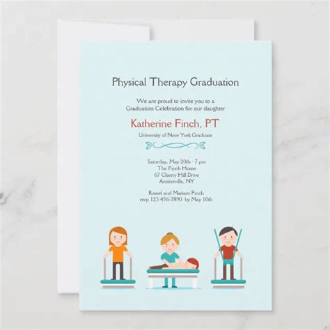 Physical Therapy Graduation Invitation Zazzle