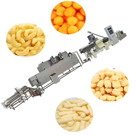 CE Corn Puffed Snack Production Line Corn Puff Extruder Puffed Corn