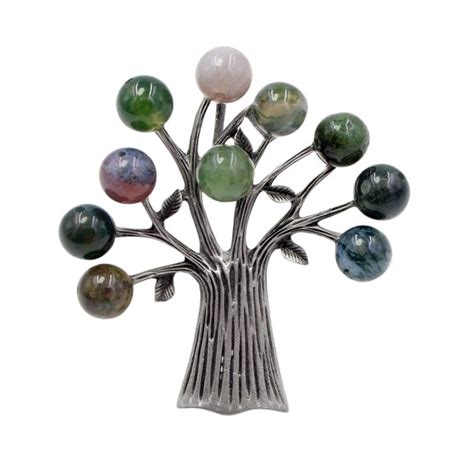 Cindy Xiang Stone Tree Brooches For Women Elegant Vintage Brooch Pin