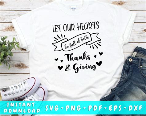 Let Our Hearts Be Full Of Thanks And Giving Svg Png Dxf Pdf Eps By