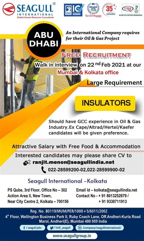 ABU DHABI For Their Oil Gas Project Jobs In UAE