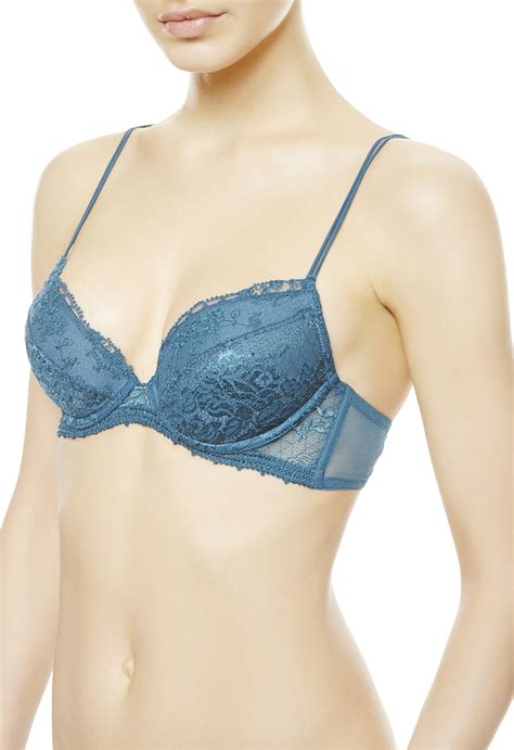 La Perla Push Up Bra In Blue Lyst