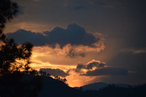 Silhouette of Mountains during Sunset · Free Stock Photo