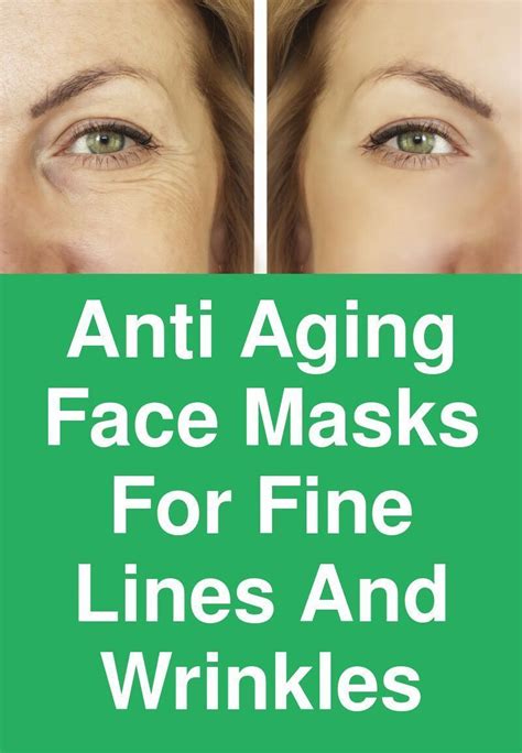 Anti Aging Face Masks For Fine Lines And Wrinkles When We Reach The Age