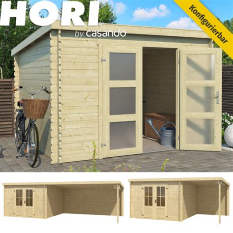 Hori Gartenhaus Ger Tehaus Ger Teschuppen Blockhaus Holz Pultdach