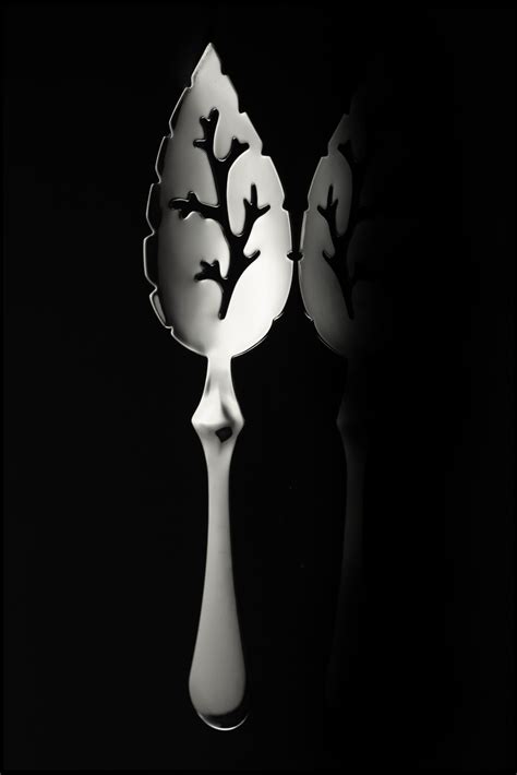 Wormwood Leaf Silver Absinthe Spoon — Slipstream® Absinthe