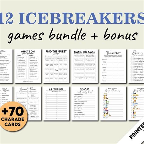 Ice Breaker Games Etsy