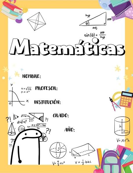 Llᐈ Carátulas De Matemática Para Secundaria 2023 Word