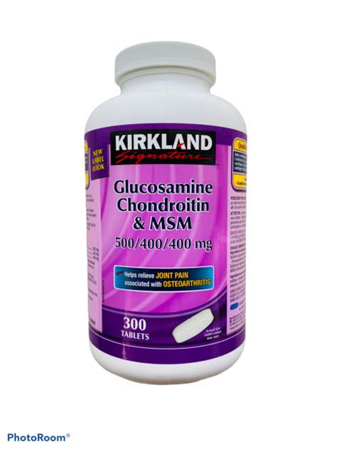 Kirkland Glucosamine Chondroitin MSM 500 400 400mg 300 Tablets Exp