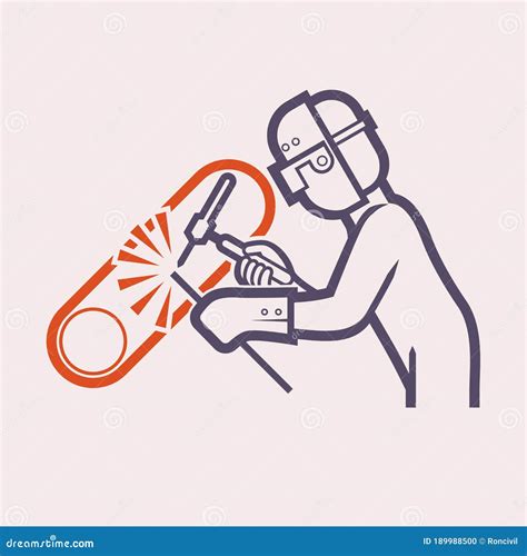 Welder Welding Icon Stock Vector Illustration Of Drill