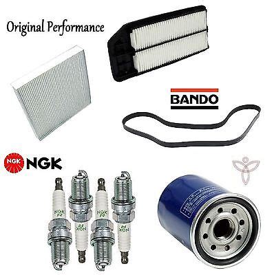 Tune UP KIT Cabin Air Oil Filters Spark Plugs For Honda Accord L4 2 4L