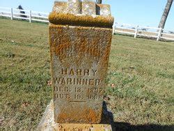 Harry Warinner 1897 1898 Find a Grave äreminne