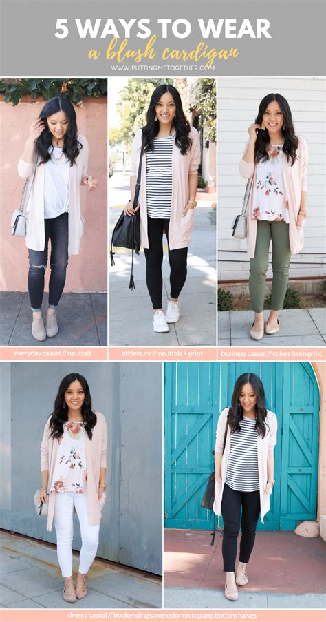 5 Blush Cardigan Outfits 12 Pinkish Cardigan Options Putting Me