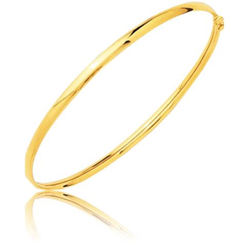 Bracelet Jonc Flexible Or Jaune Pm Subtil Diamant