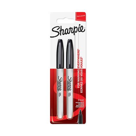 Sharpie Permanent Classic Fine Zwarte Marker 2x Pack Suitup Art