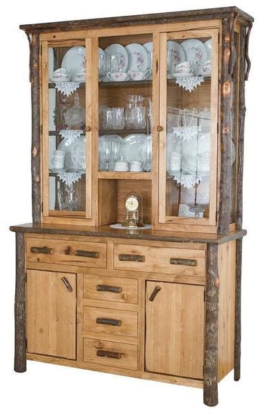 Rustic Wood China Hutch From Dutchcrafters Amish Furniture