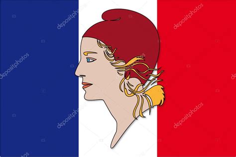 Marianne symbol and france flag — Stock Vector © frizio #90151174