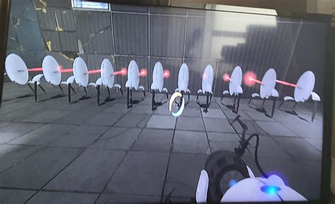 I Saved All Of The Turrets In The Sideways Light Bridge Room In Portal