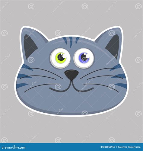 Cute Pet Illustration. Isolated Vector Illustration. Cat Sticker