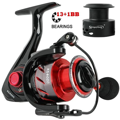 Sougayilang Carp Fishing Reel With Spare Coil Spinning Reel Max Drag