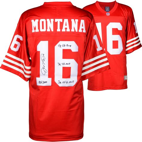 Joe Montana San Francisco 49ers Autographed Red Proline Jersey With