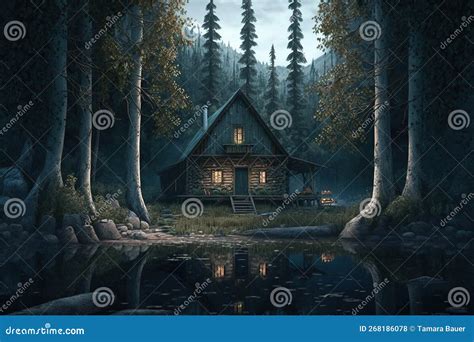 creepy country cabins creepy cabin stock  royalty