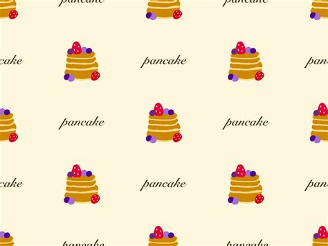 Pancake cartoon character seamless pattern on yellow background ...