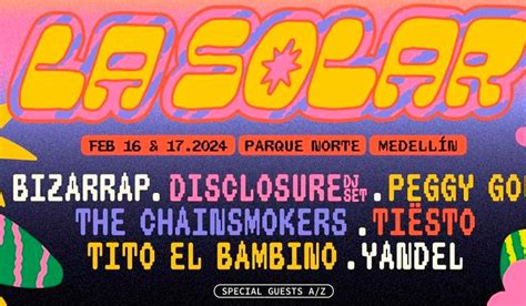 Así quedó el line up por días del Festival La Solar 2024