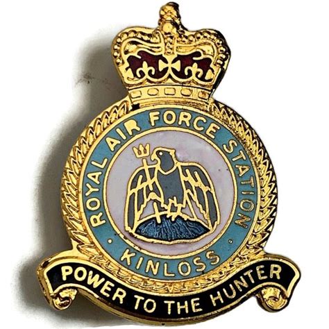 Kinloss Airport Fighter Station Scotland Royal Air Force Raf Lapel Badge