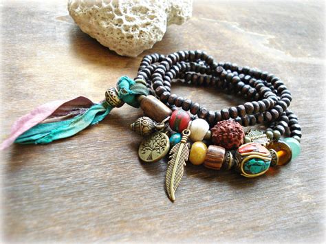 Yoga Bracelet Yoga Jewelry Boho Jewelry by HandcraftedYoga