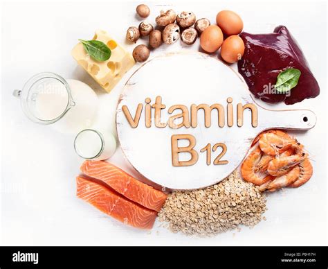 Foods Highest In Vitamin B12 Cobalamin Healthy Eating Stock Photo