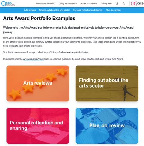 Introducing the Arts Award Portfolio Examples Hub