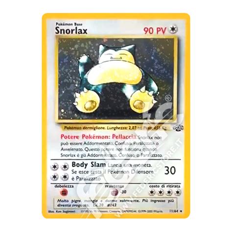 Snorlax Holo Unlimited It Mint Federicstore