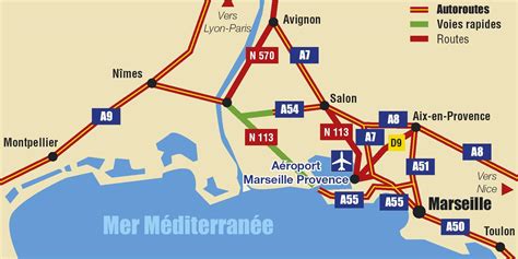 Marseille Highway Map Map Of Marseille Highway Provence Alpes Côte D