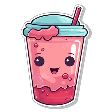 Sticker With A Cartoon Beverage Character On It Vector Clipart Soda