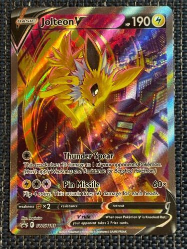 Jolteon V Swsh 183 Promo Alternate Art Black Star Nm Sword And Shield