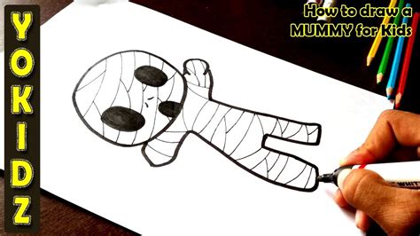 How To Draw A Mummy For Kids Youtube