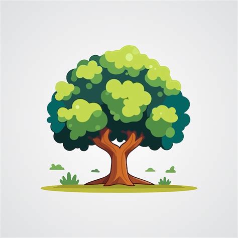 Baum Vektor Illustration Baum Logo Design Premium Vektor