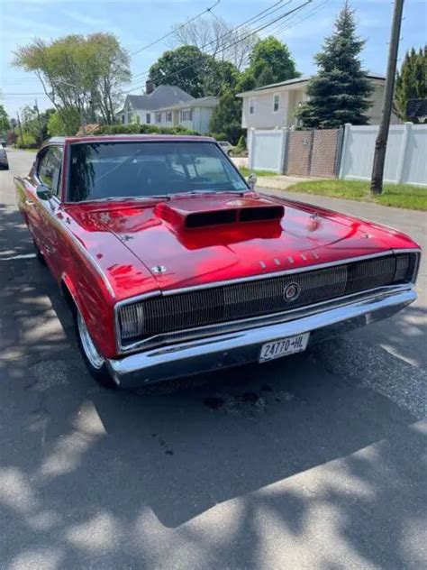 1966 Dodge Charger Coupe Red Rwd Automatic Fastback For Sale