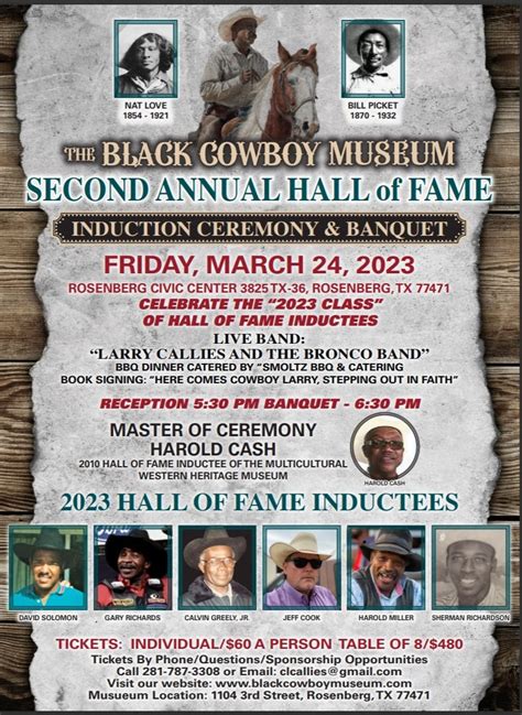 COWBOY HALL OF FAME BANQUET AND CEREMONY | The Black Cowboy Museum