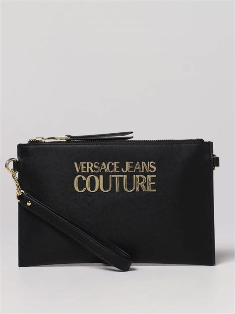 Versace Jeans Couture Clutch Woman In Black Modesens