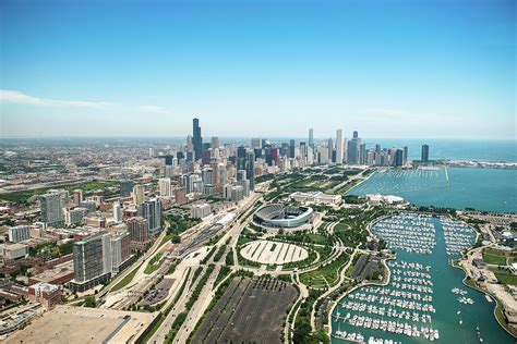 Aerial View Of The Downtown In Chicago 2 By Franckreporter