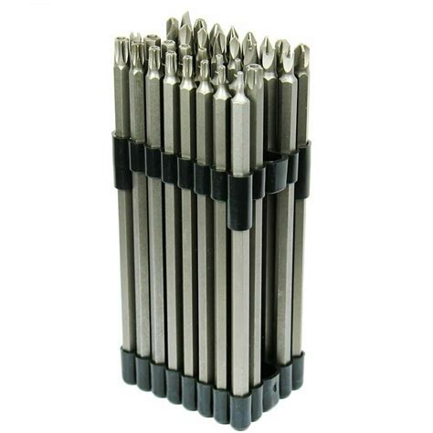 32pc Extra Long 6 Security Bit Tamperproof Set Hex Torx Star Pozi Tri