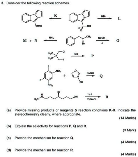 Solved Consider The Following Reaction Schemes Ch Naoh N Hic Hic