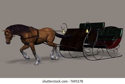 Horse Drawn Sleigh Stock Illustration 7695175 | Shutterstock