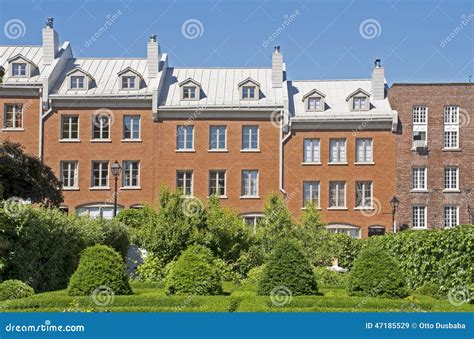 Residential Houses in Montreal Stock Image - Image of facade ...