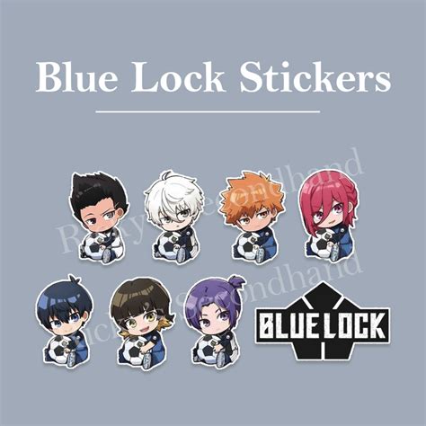 8pcs Blue Lock Sticker Sticker Waterproof Waterproof Bl Chibi Stickers Anime Chigiri Hyouma