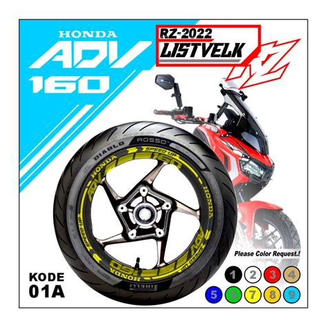 Jual Sticker Cutting Stiker Lis Pelk Adv Sticker Lis Velg HONDA ADV 160