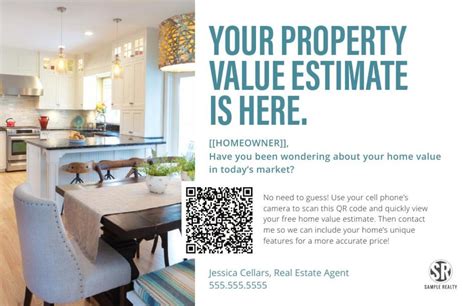 Corefact Product Home Estimate Postcard QR Code Property Value Is Here